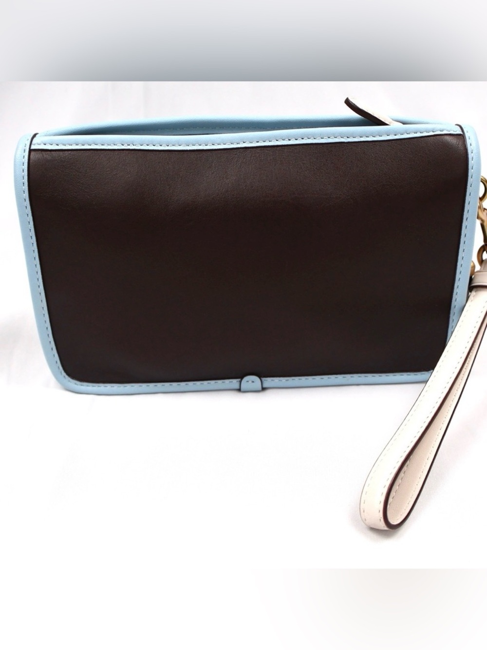 Coach Colorblock Britta Wristlet EUC – Blue/White/Brown - Picture 2 of 5